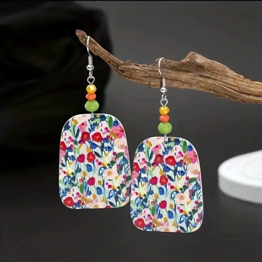 Colorful dangle earrings‎ - Picture 2 of 4